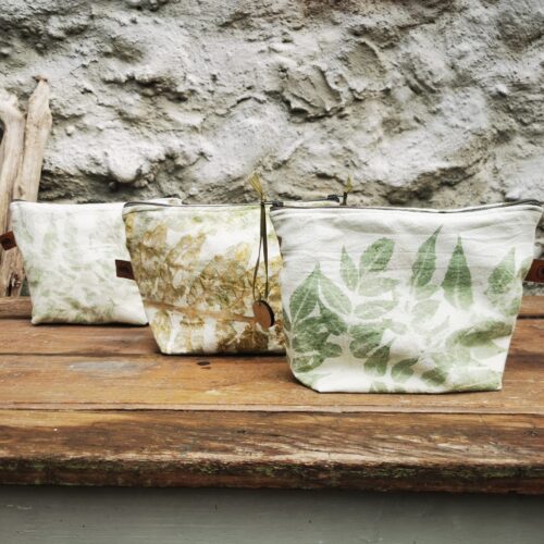 Handmade Eco Printed Cosmetic Bag